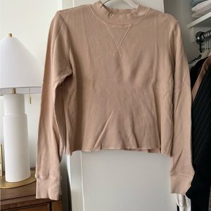 Mate the Label Waffle Knit Crew Neck Long Sleeve